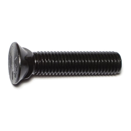 Midwest Fastener Plow Bolt, 5/8"-11 Thrd Sz, 3" L, Flat Head, Steel, Plain, 3 PK 70528